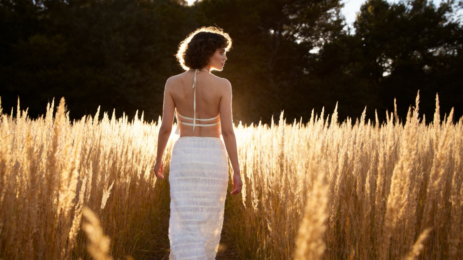 Crop & Skirt Set by Masoomeh Nami
